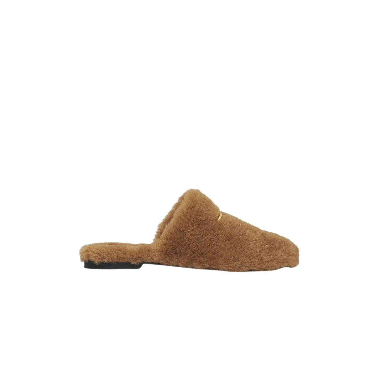 Anine Bing Shearling Mules in Camel Ambiance Boutique