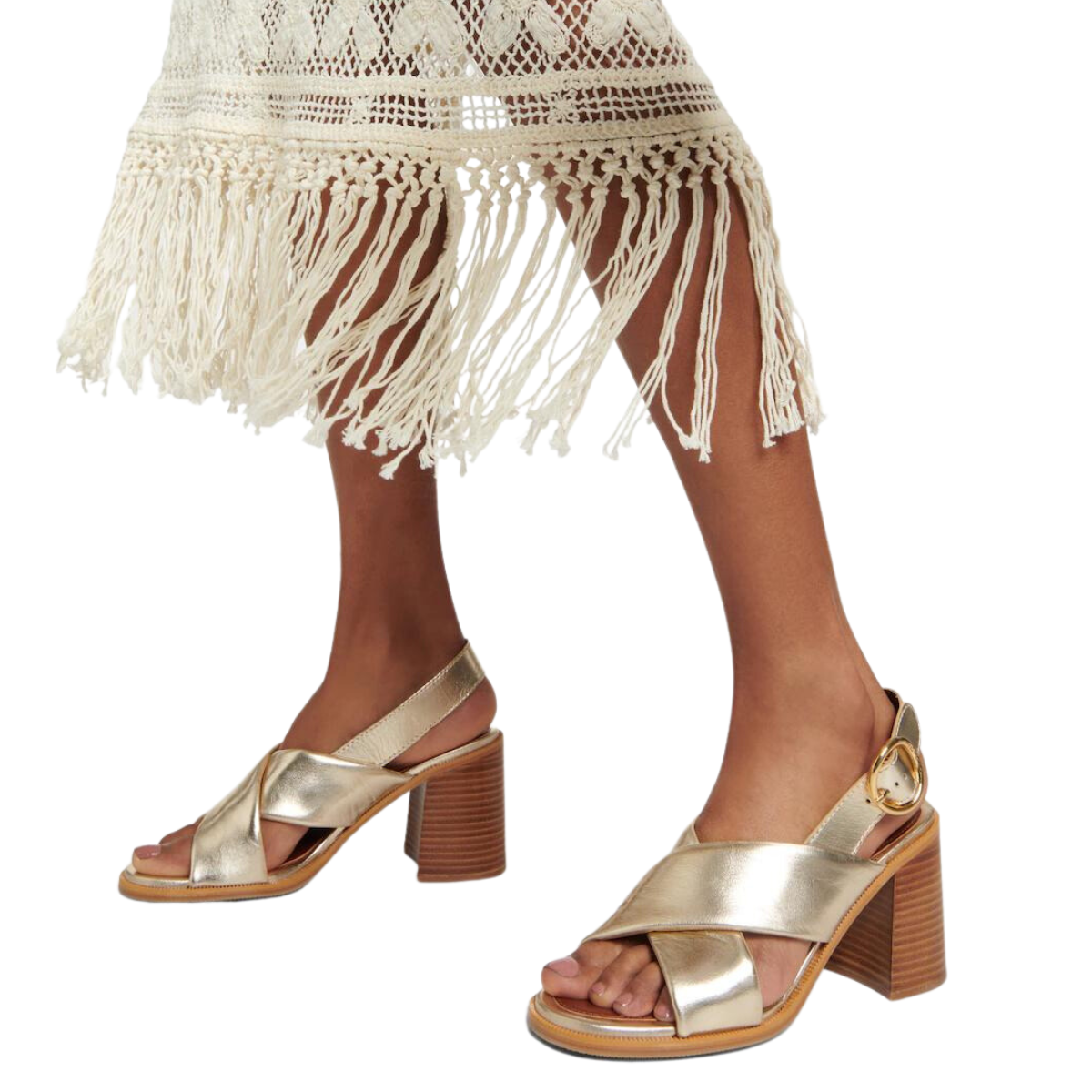 Go On Block Heel Sandal Starstone Light Gold – Tootsies Rockridge & Crush  on College