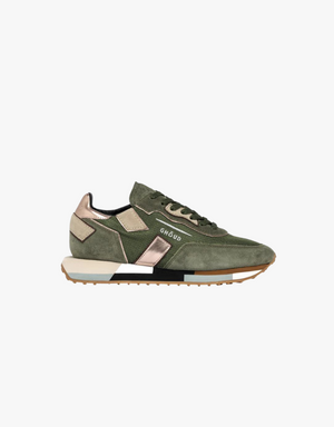 Ghoud Rush One Multi Low Sneakers in Military & Rose Mirror