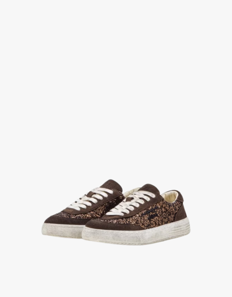 Ghoud Lido Brushed Low Sneakers in Chocolate