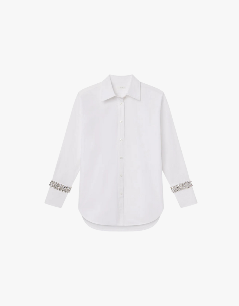 A.L.C. Calvin Embellished Sleeve Shirt