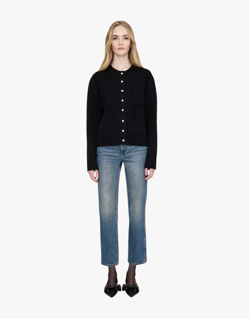 Anine Bing Jameson Cardigan in Black