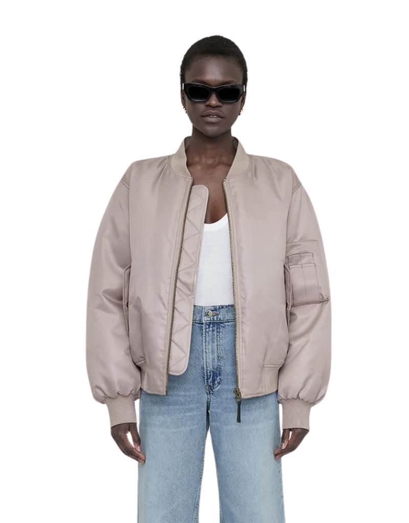 Champagne Leon Bomber Jacket by Anine Bing Ambiance Boutique