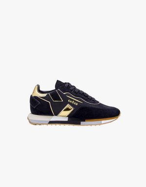 Ghoud Rush One Multi Low Sneakers in Black & Gold Mirror