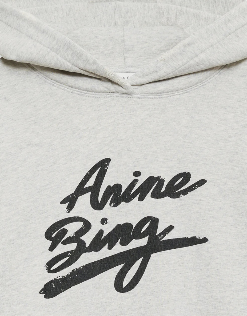 Anine Bing Harvey Sweatshirt Signature in Heather Grey