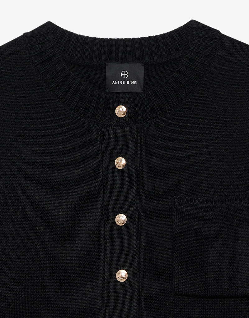 Anine Bing Jameson Cardigan in Black