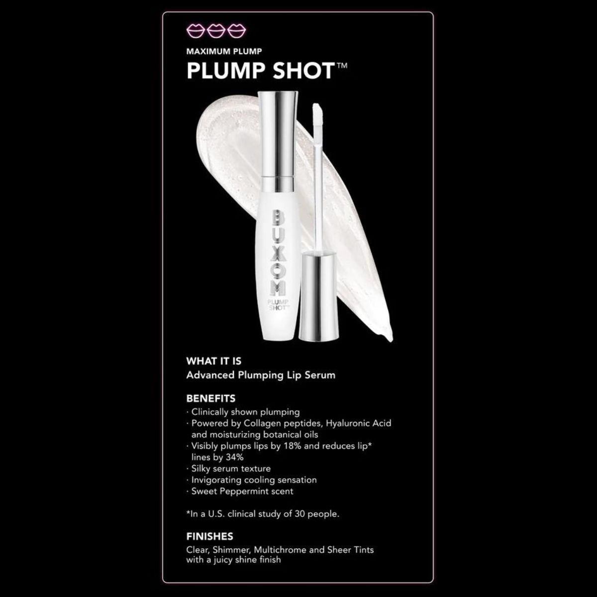 Buxom Plump Shot Lip Serum in Clear