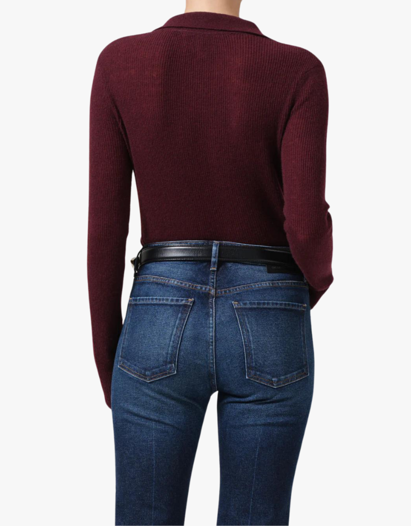 Citizens of Humanity Simone Polo Sweater in Burgundy