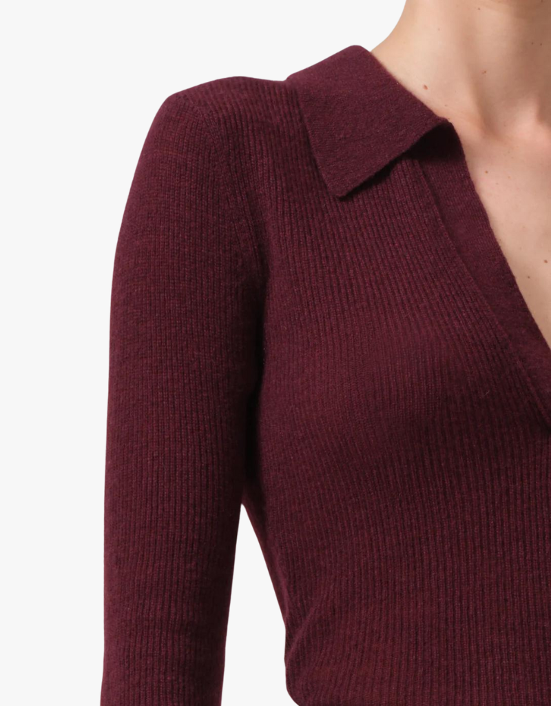 Citizens of Humanity Simone Polo Sweater in Burgundy