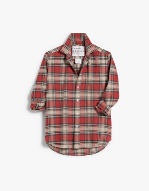 Frank & Eileen "Eileen" Relaxed Button Up Shirt in Washed Red Plaid (Italian Flannel)