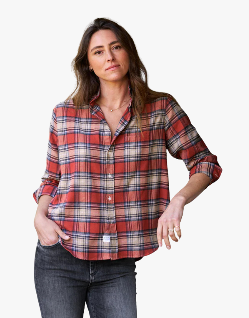 Frank & Eileen "Eileen" Relaxed Button Up Shirt in Washed Red Plaid (Italian Flannel)