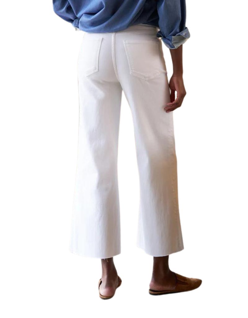 Frank & Eileen Galway Gaucho Jeans in White (Italian Performance Denim)