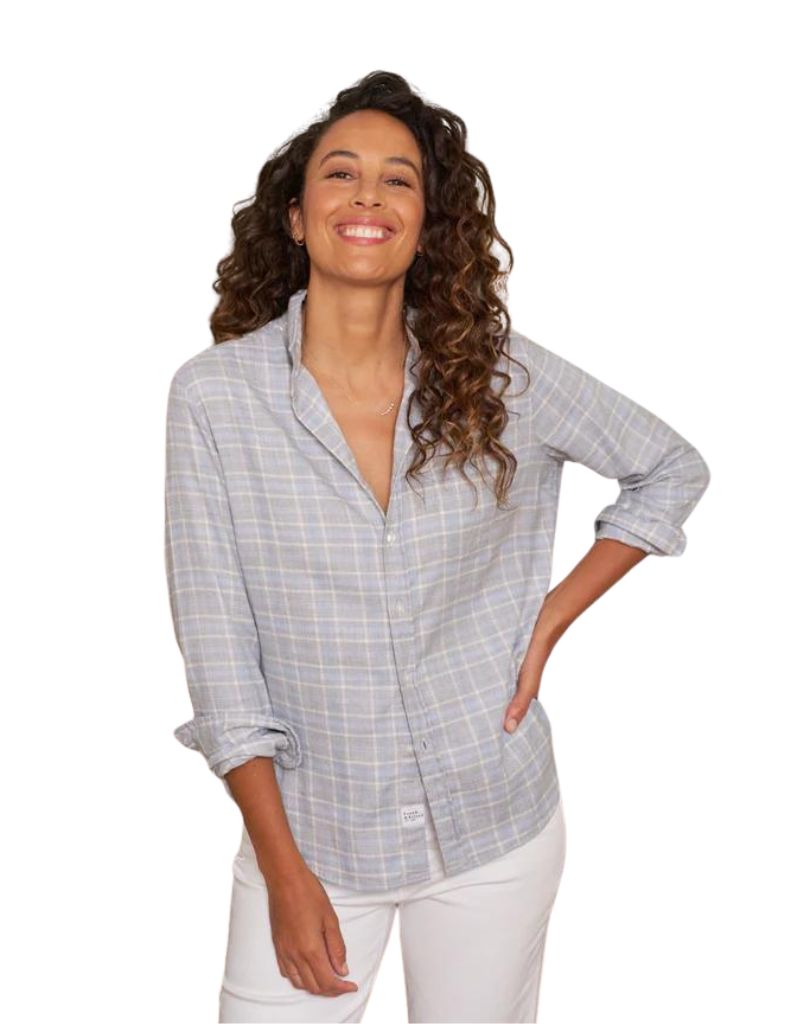 Gray & Blue Plaid Button Up Shirt by Frank & Eileen - Ambiance Boutique