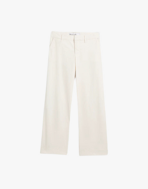 Frank & Eileen Westport The Italian Wide Leg Chinos in Chalk (Italian Cotton Twill)