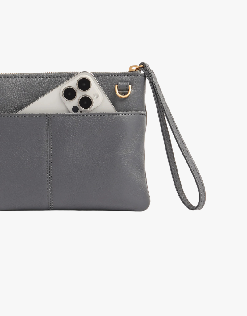 Hammitt Nash Small Crossbody Clutch in Sonnet Grey & Brushed Gold