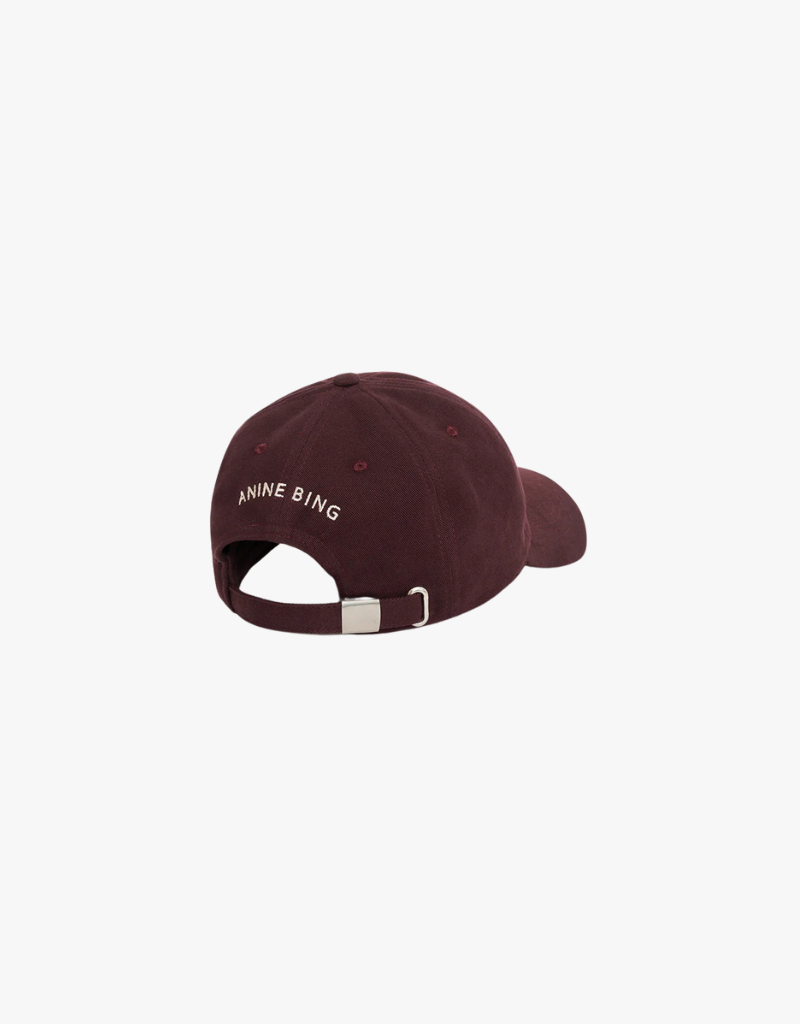 Jeremy Baseball Cap Letterman in Burgundy