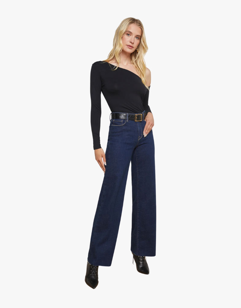 L'agence Scottie Wide Leg Jeans in Koval