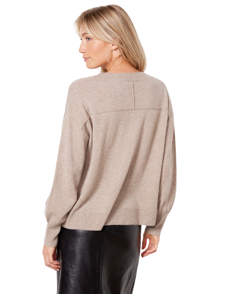 Michael Stars Odette V-Neck Sweater in Oatmeal