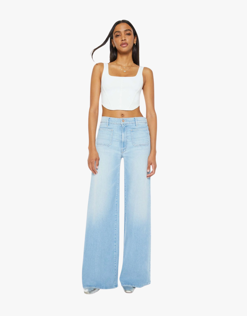 Mother Patch Pocket Undercover Sneak Jeans in Friendly Reminder