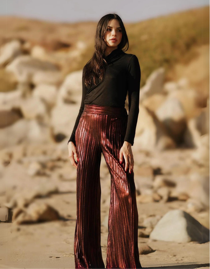 The Avery Pleated Wide-Leg Trousers by Maeve: Sequin Edition |  Anthropologie Japan - Women's Clothing, Accessories & Home