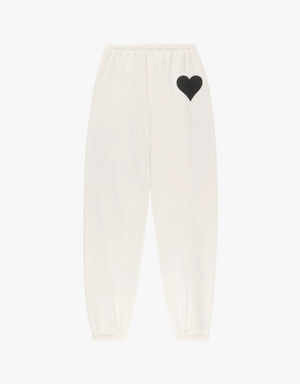 SPRWM Heart Sweatpants in Vintage White