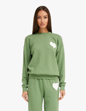 SPRWMN Heart Sweatshirt in Fern