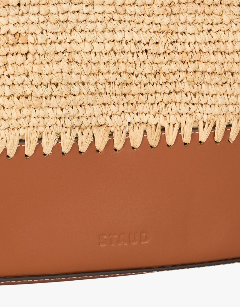 Staud Squillo Raffia Tote in Natural