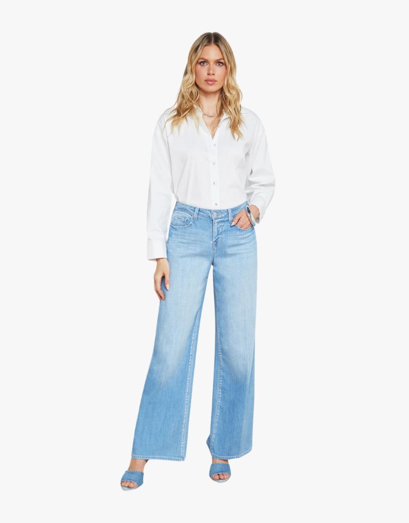 L'agence Alicent Wide Leg Jeans in Bayview