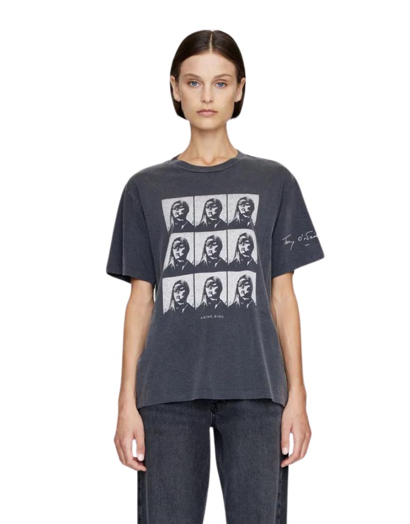 Anine Bing Hudson Tee AB x TO x Brigitte Bardot Film in Washed