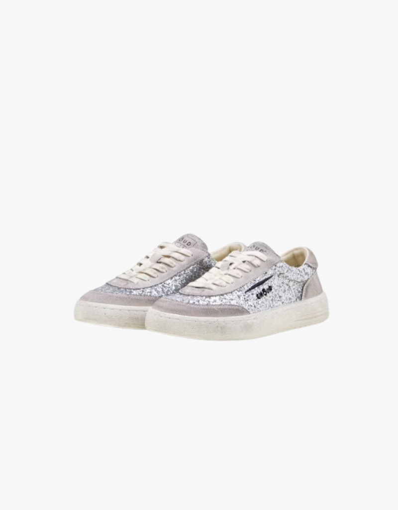 Ghoud Lido Brushed Low Sneakers in Silver