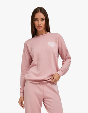 SPRWMN Heart Sweatshirt in Camelia